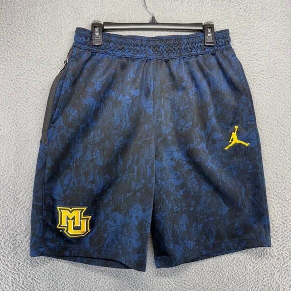 Marquette University Shorts Men's Large Blue Jordan Embroidered Jumpman Training - Picture 1 of 10
